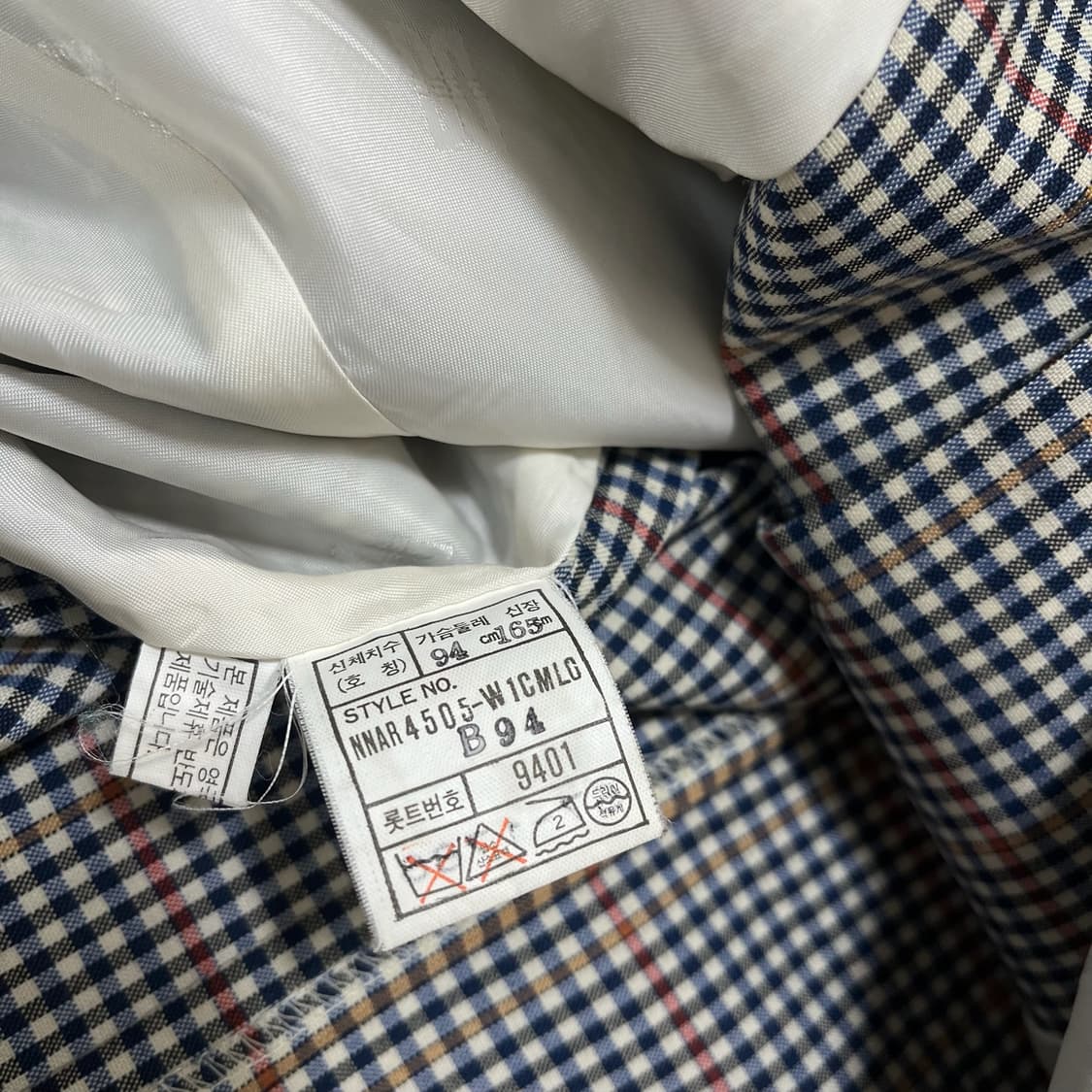 닥스 체크 블레이저 테일러드 정장자켓 [네이비/브라운] 94-165 상품이미지7