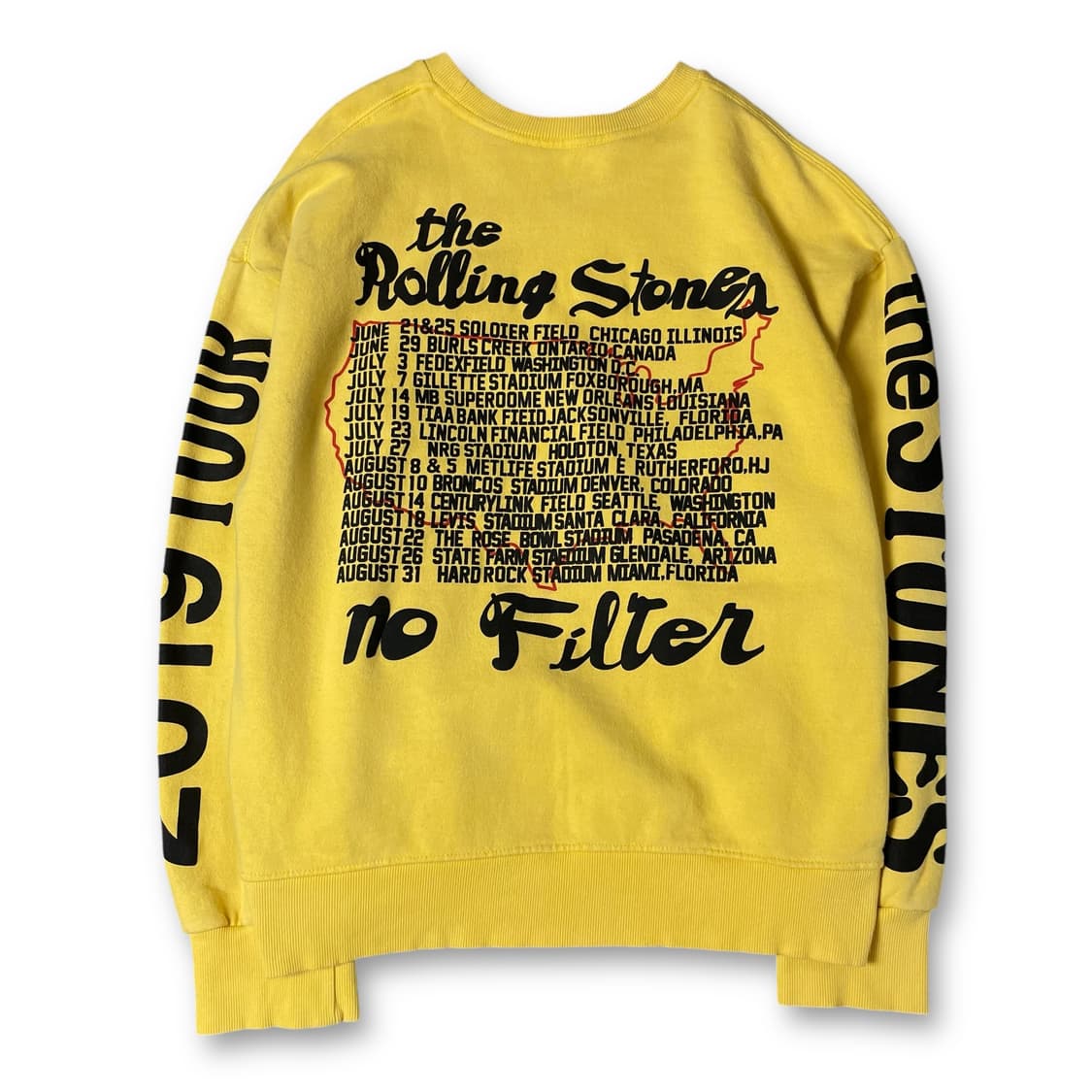 CPFM X 롤링스톤 옐로우 입술 프린팅 맨투맨 XL 상품이미지2