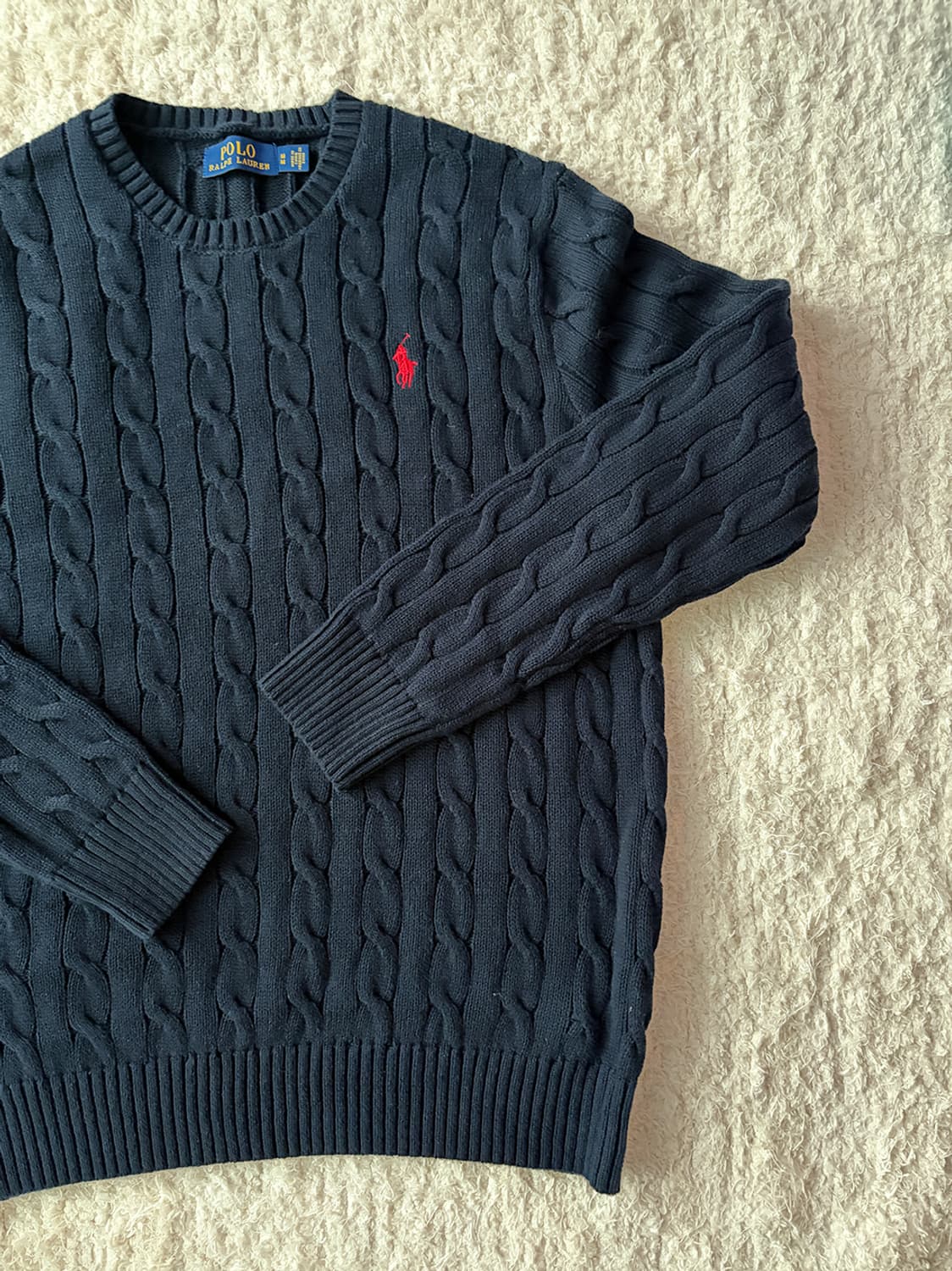 폴로 랄프로렌 네이비 케이블 니트 입니다. 상품이미지4