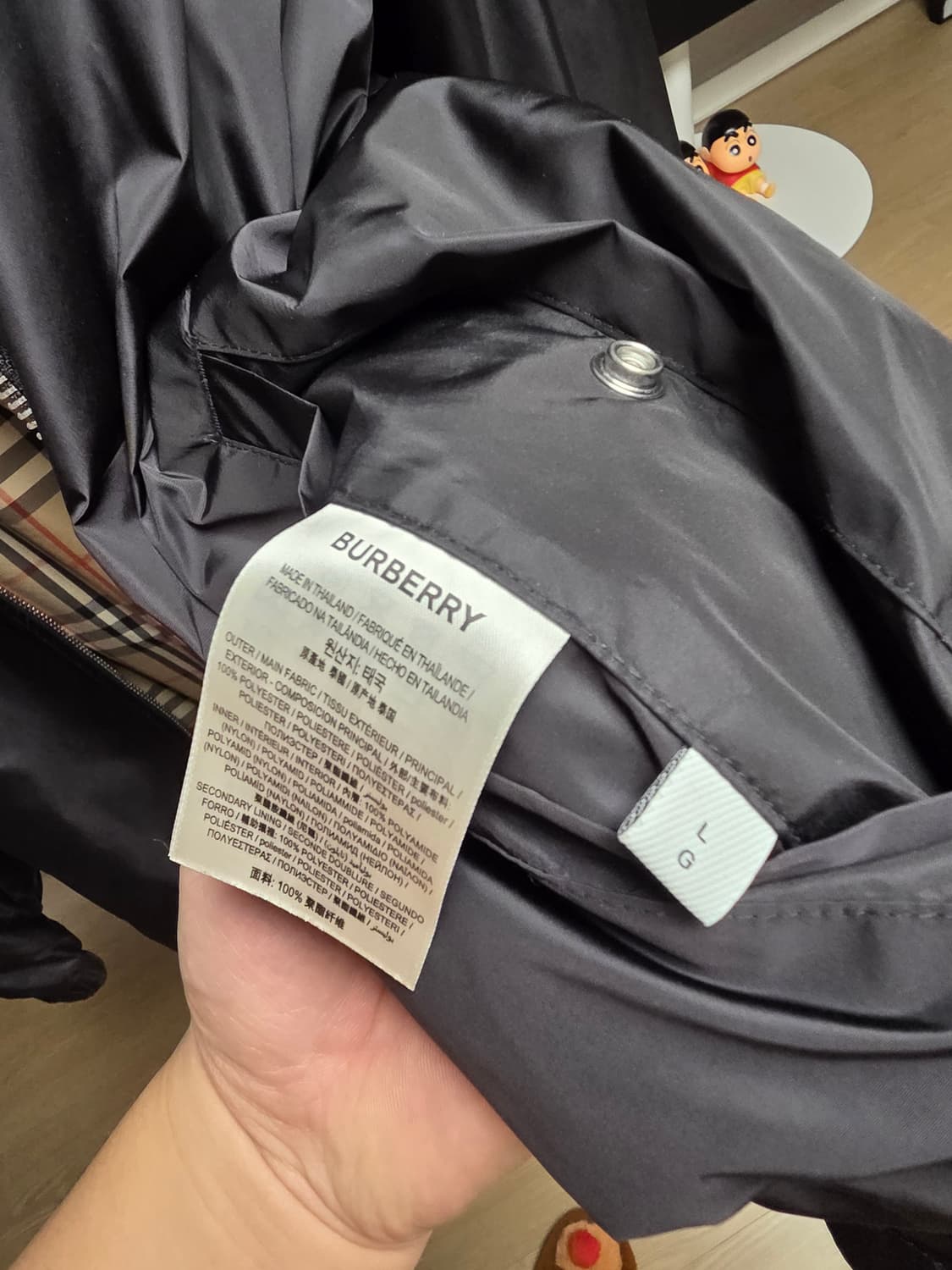 버버리 체크 셔츠자켓 L 상품이미지7