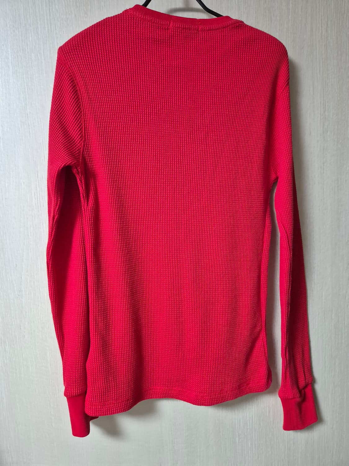 (새제품) 폴로 와플 니트  레드 스몰 여성  와플긴팔 상품이미지2