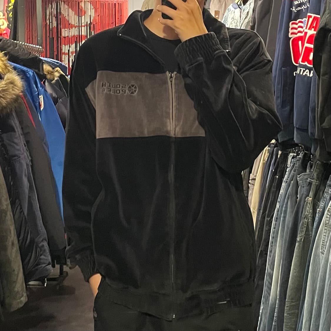 [IM] SOUTHPOLE  투톤 벨벳져지 상품이미지5