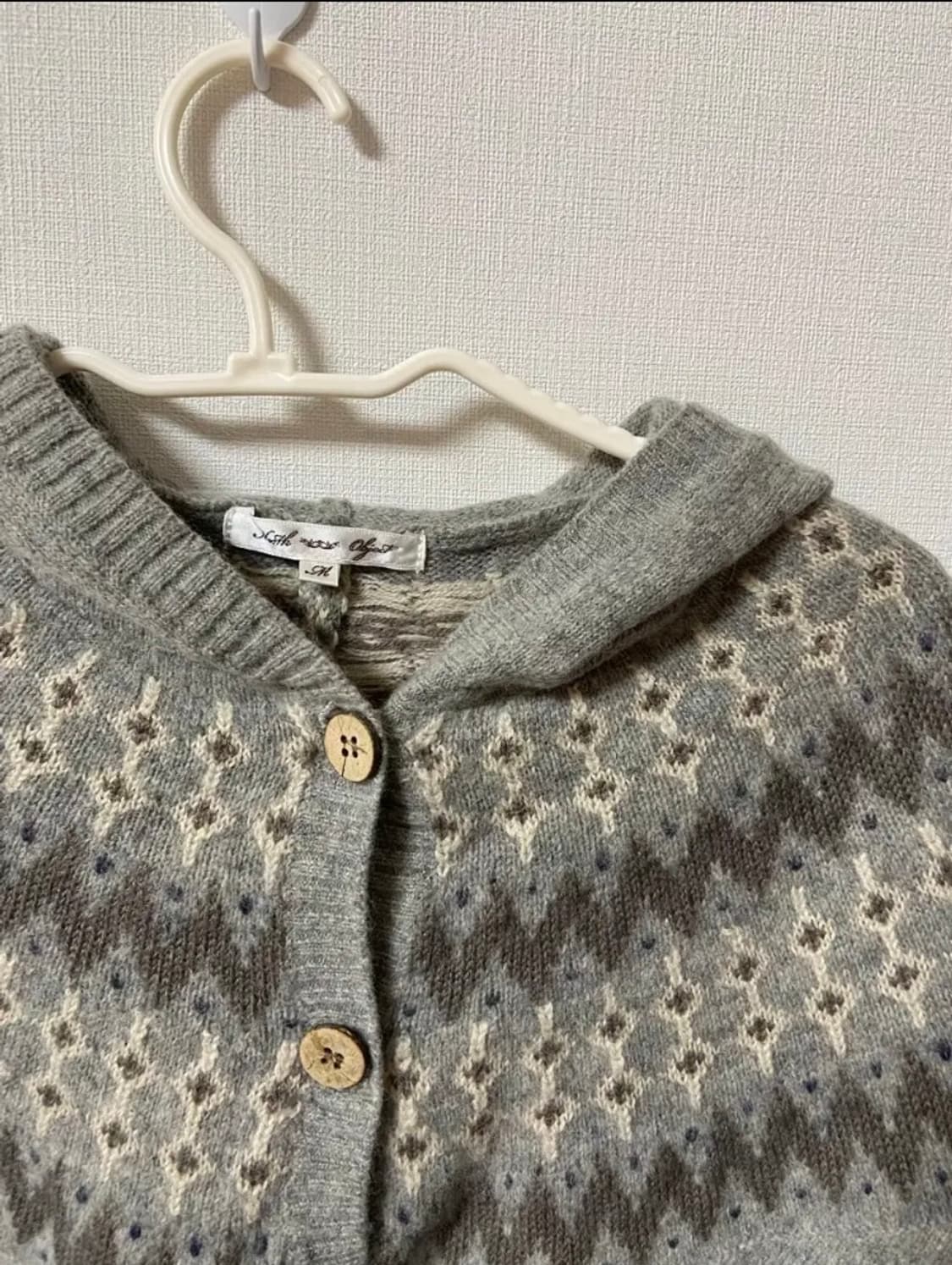 일본 빈티지 모리걸 하구미 대장 니트목폴라&사와코케이프 상품이미지8