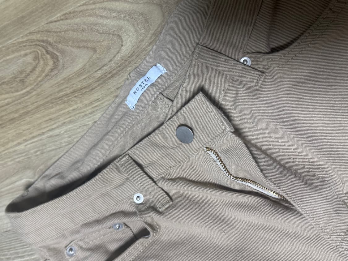 베이지 부츠컷 코튼 바지 상품이미지4