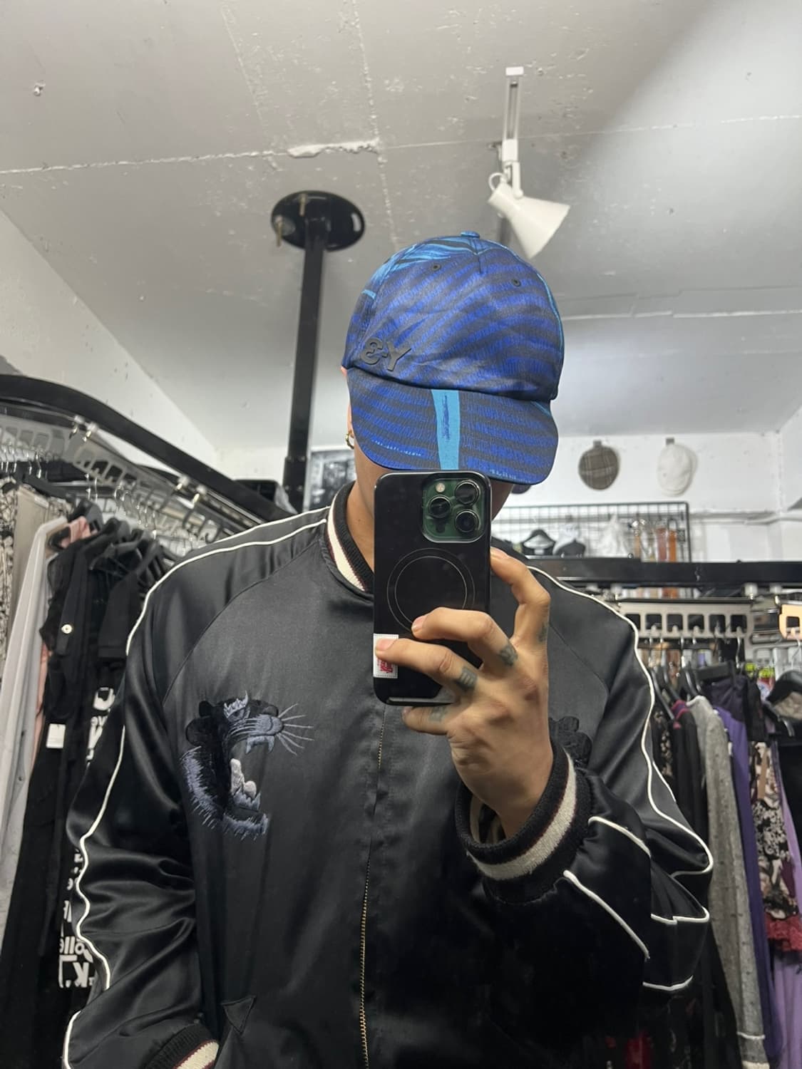 Y-3 Main logo Pattern Nylon Cap 상품이미지1