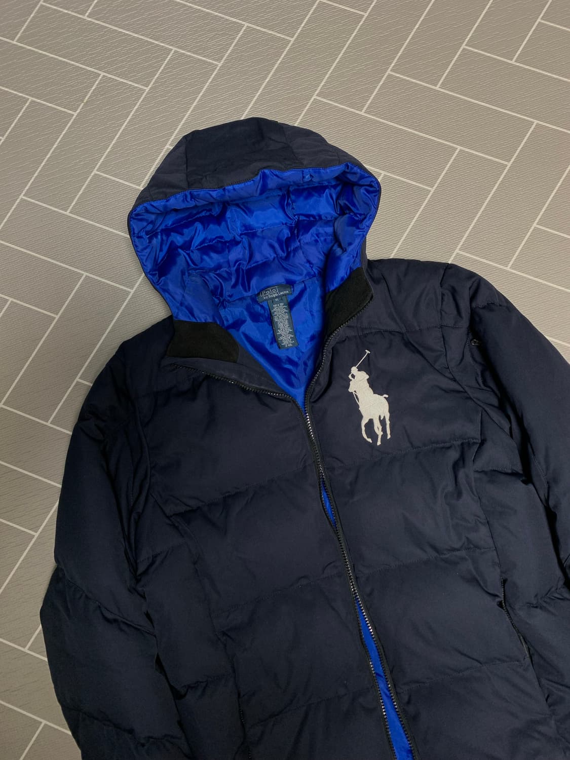 폴로 빅포니 패딩 네이비 상품이미지2