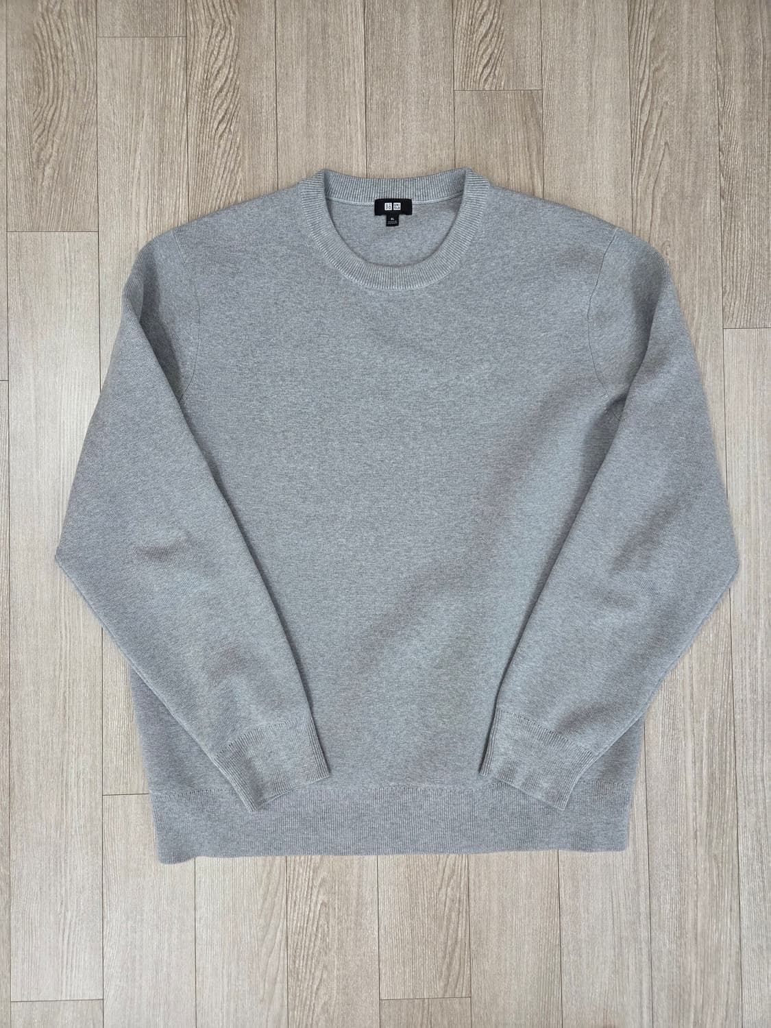 유니클로 밀라노립 워셔블 니트 그레이 XL, 105 상품이미지1