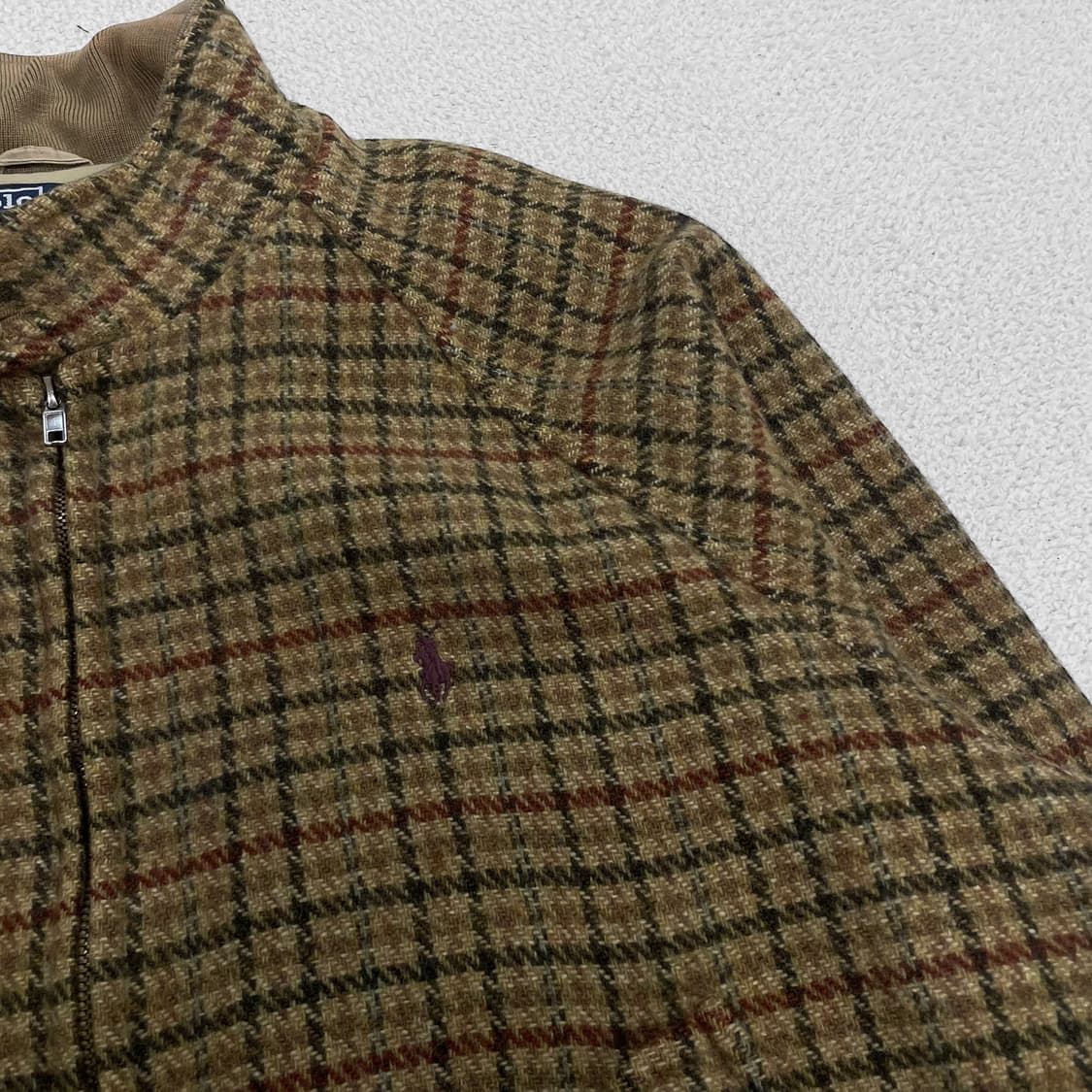 폴로 랄프로렌 건클럽 체크 울 트위드 헤링턴 바라쿠타 자켓 상품이미지3