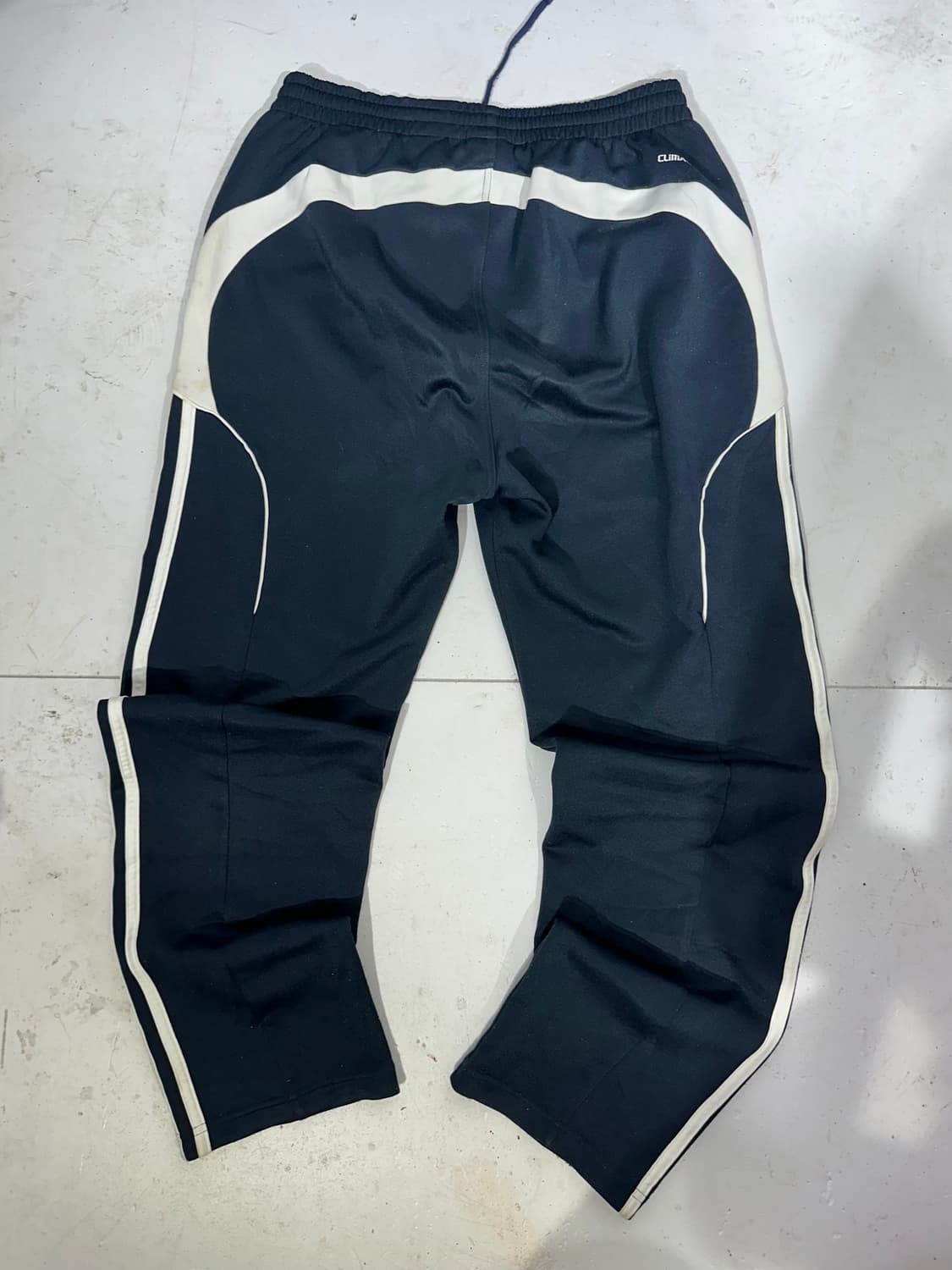아디다스 와이드 네이비 화이트 삼선 트레이닝 팬츠 M 상품이미지5