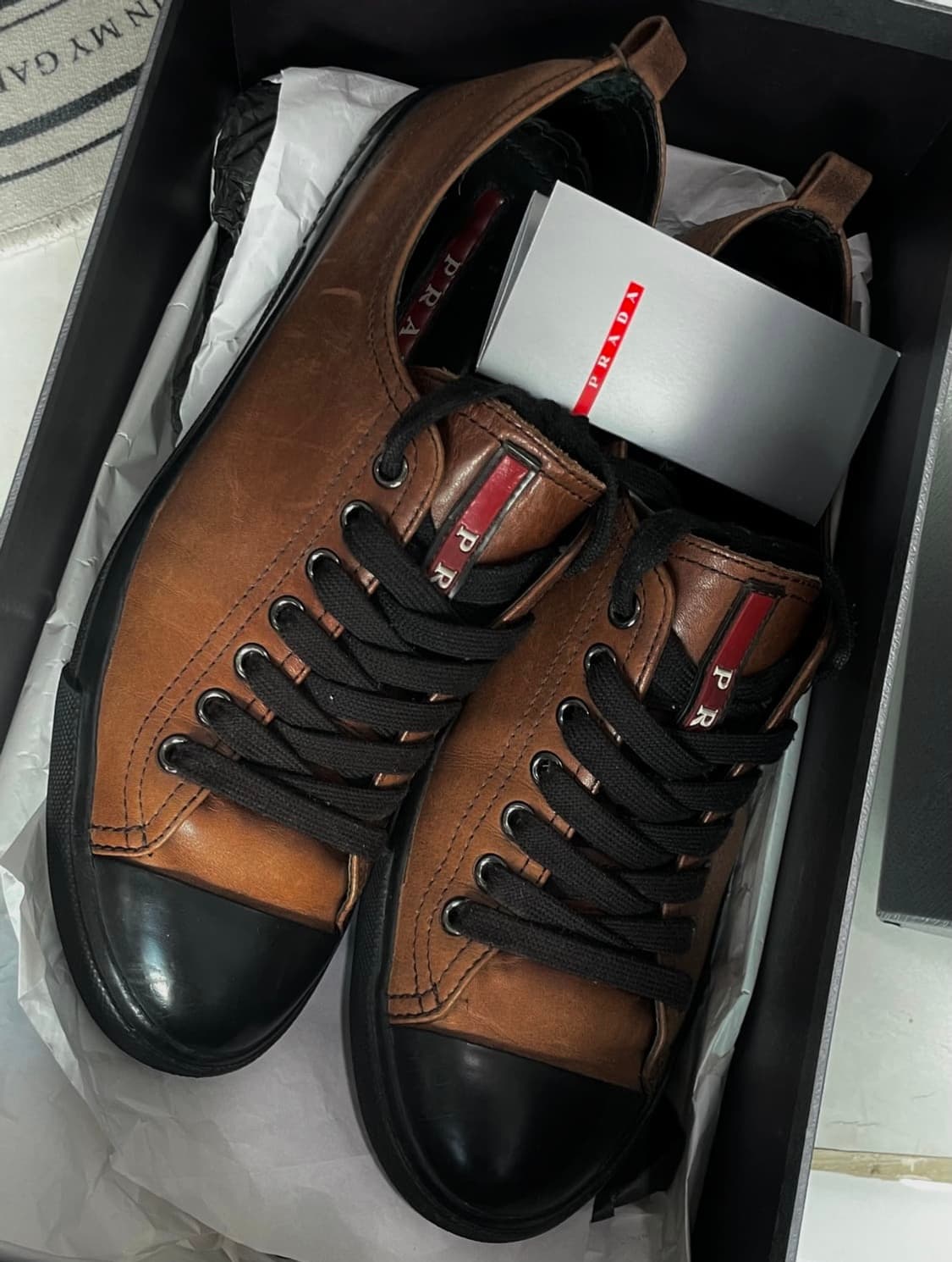 1999‘s Prada sport Brown Leather Lace Up 상품이미지5