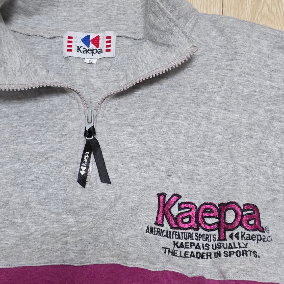 Kaepa [L] 미국빈티지 올드스쿨 대대장 아노락 반집업 맨투맨 상품이미지2