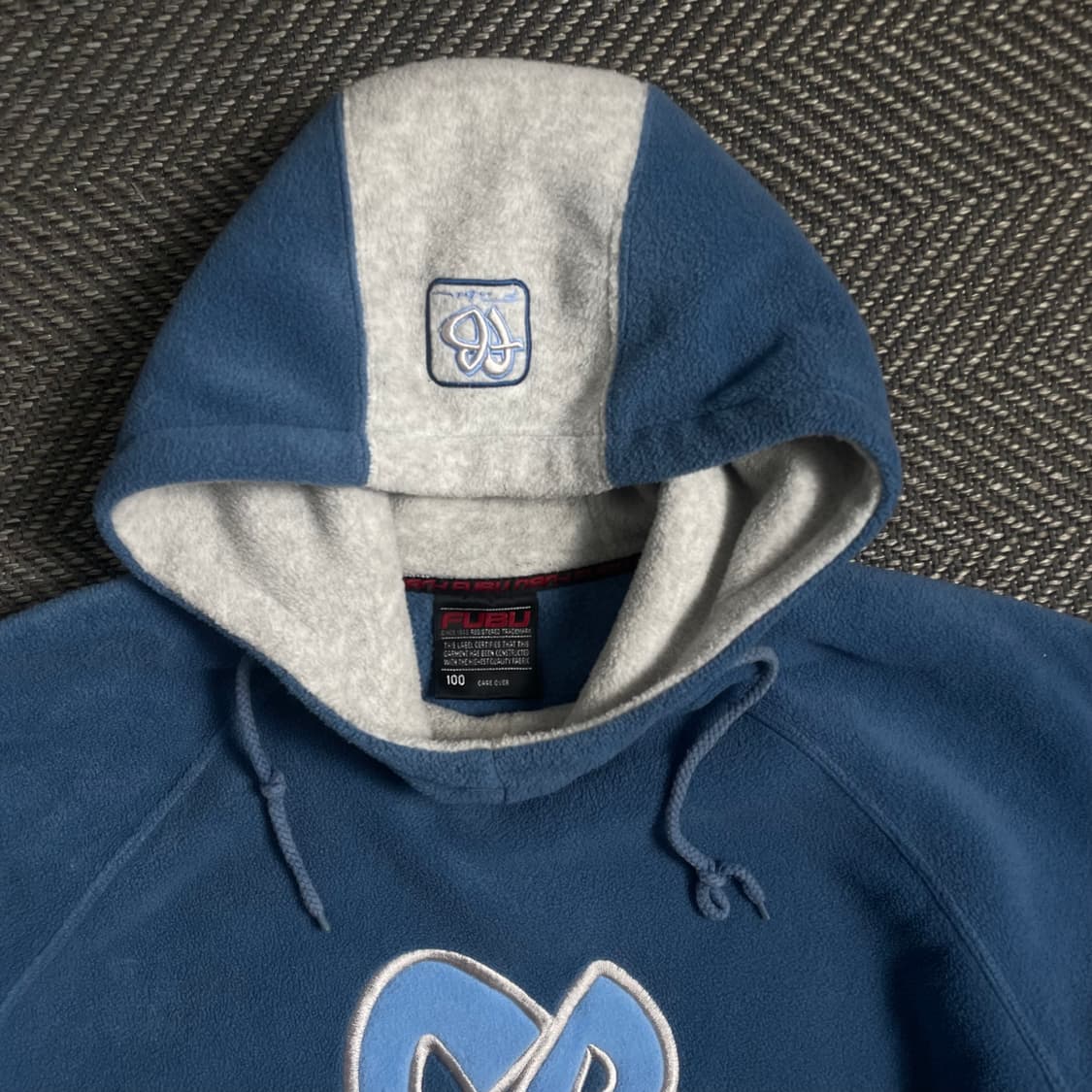 00s FUBU 올드스쿨 빅로고 플리스 후드 티셔츠 y 4688 상품이미지6