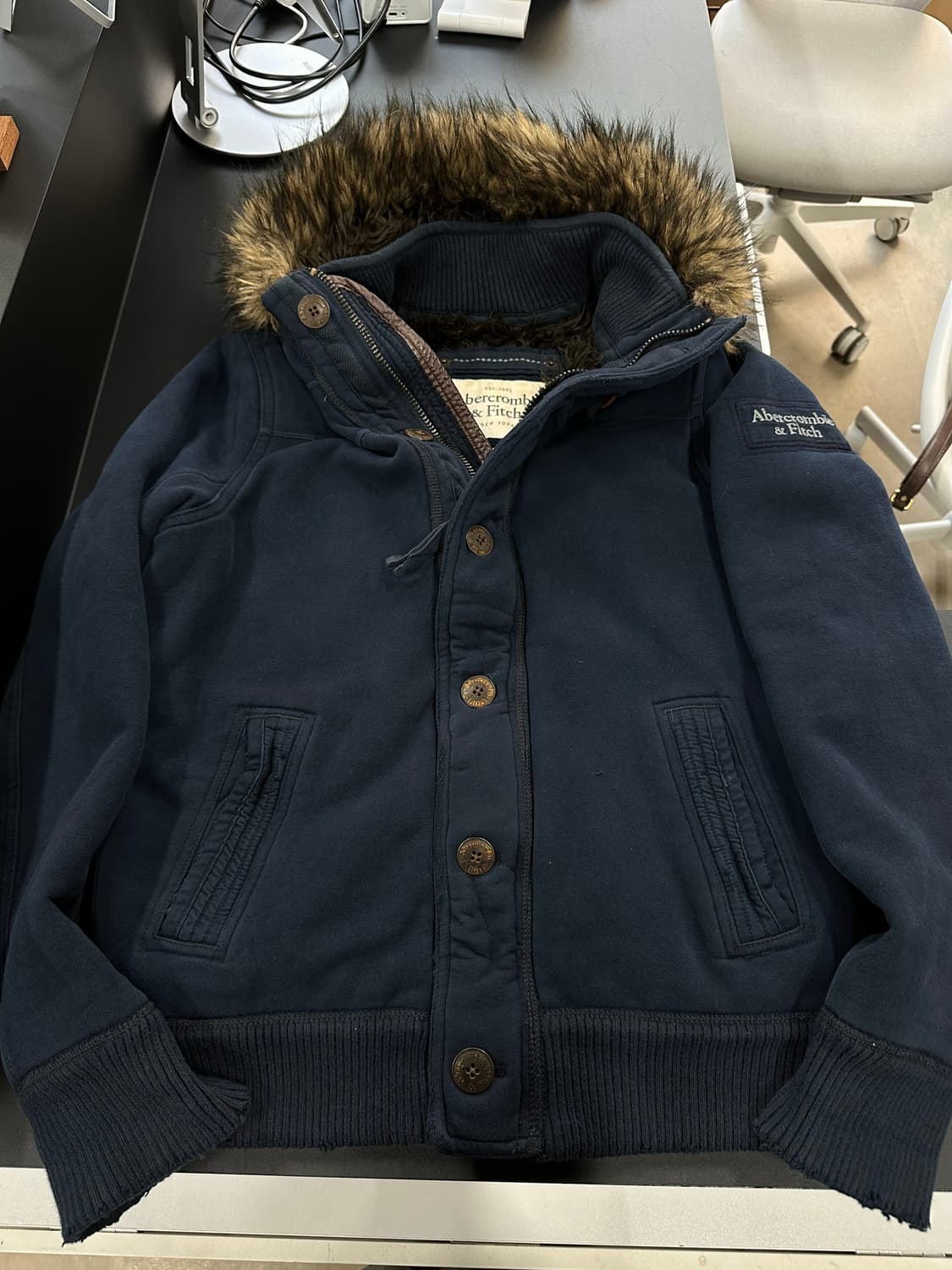 아베크롬비 울프죠 버튼 셰르파 점퍼 상품이미지6