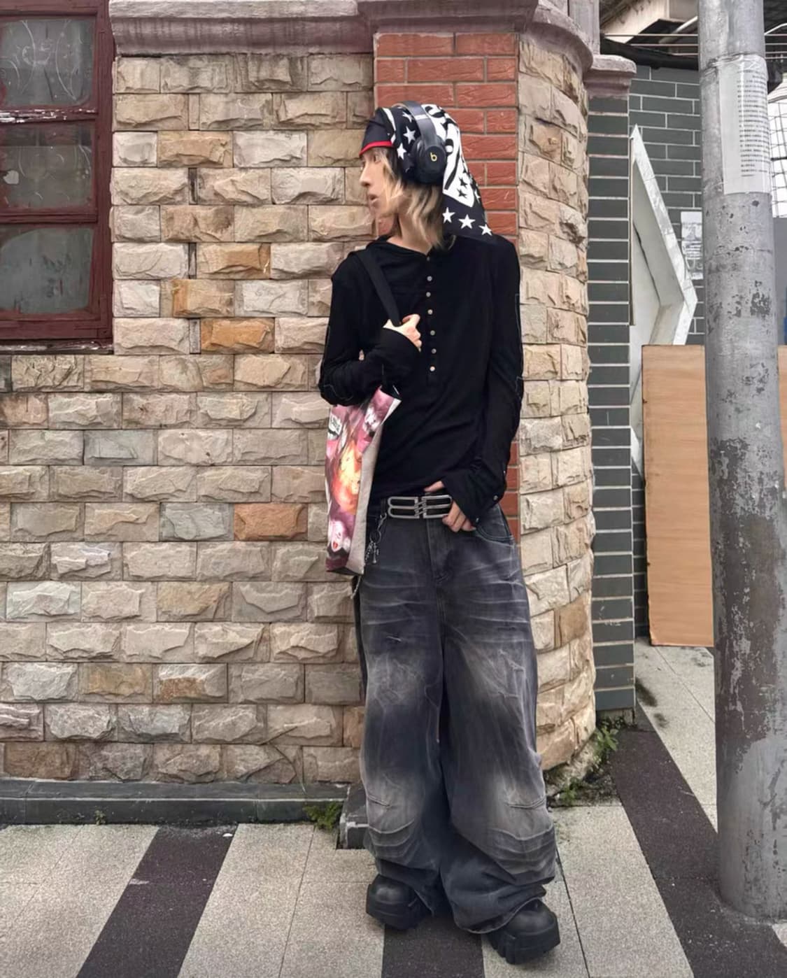 비액세스 PAIKI cross layered hoodie 상품이미지1