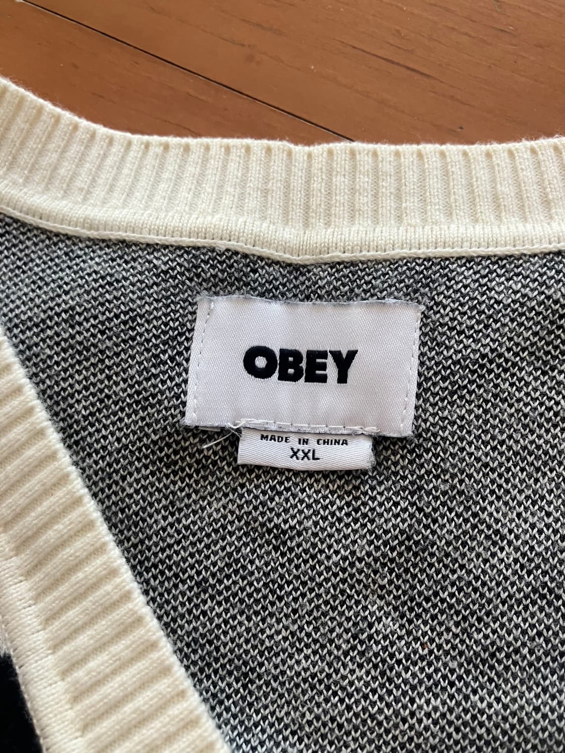OBEY DEFACED VEST UNBLEACHED MULTI XXL 상품이미지5