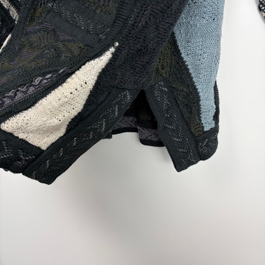 쿠지 패턴 니트 가디건 상품이미지5