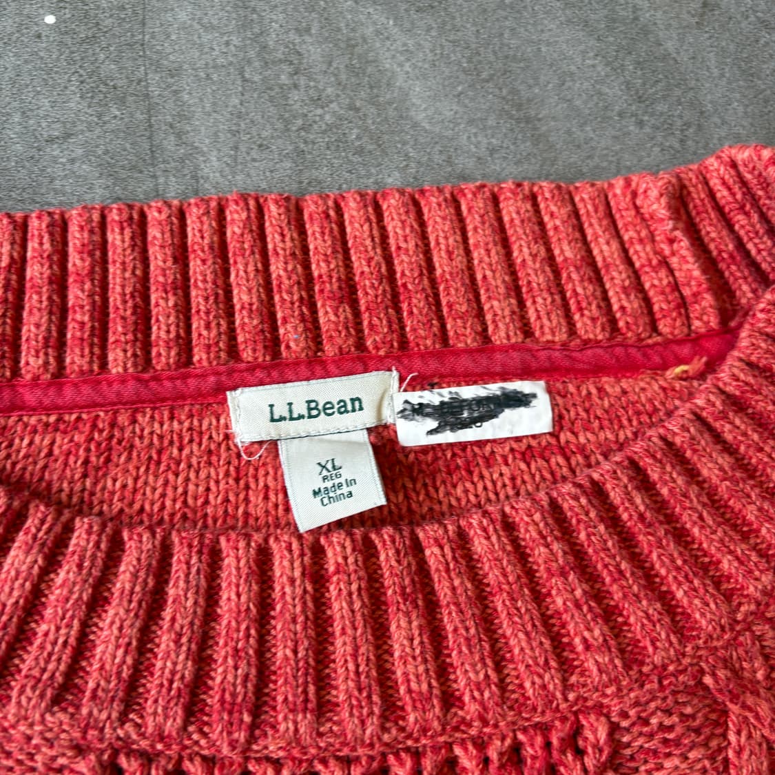 L.L.bean 정품 엘엘빈 핑크 해비 코튼 니트 상품이미지5