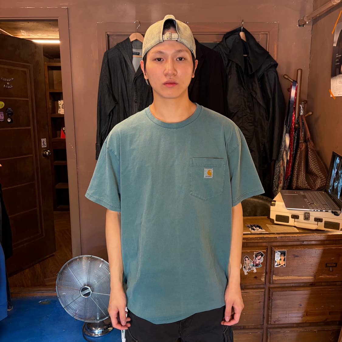 CARHARTT 칼하트 에메랄드 포켓 티셔츠 L 상품이미지1
