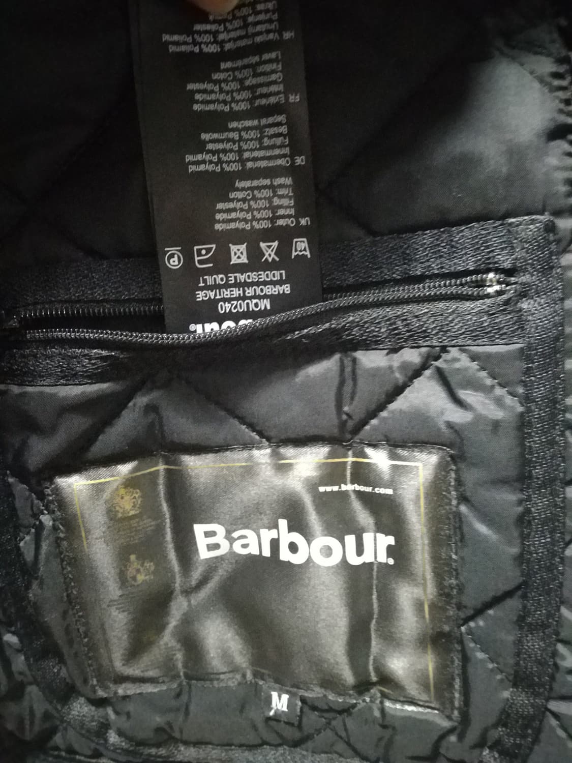 바버 리데스데일 퀼팅 자켓 블랙 M사이즈 상품이미지3