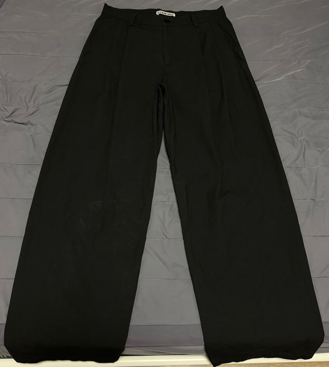 혜인서 hyeinseo 벨트 와이드 팬츠 블랙 상품이미지8