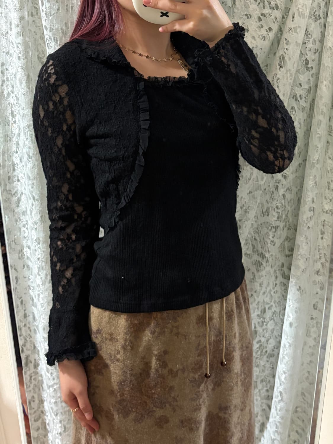 블랙 레이스탑 상품이미지2