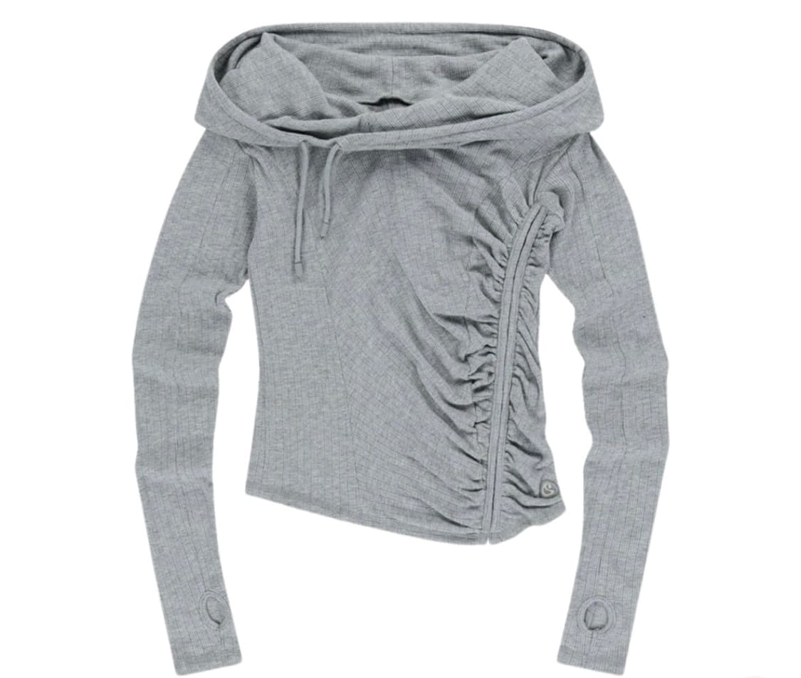 코이세이오 셔링후크후드 그레이 상품이미지1