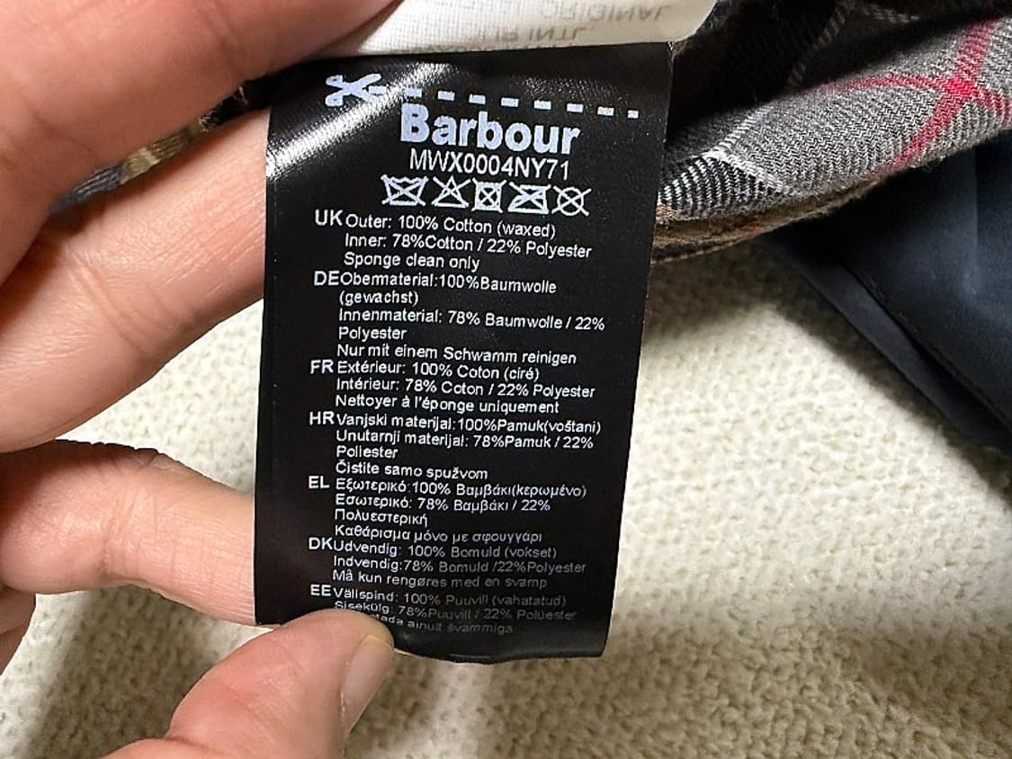 바버 인터네셔널 오리지날 왁스 자켓 남성용 105사이즈 상품이미지5
