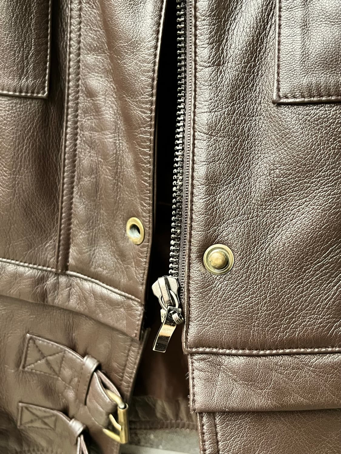 lambskin 양가죽 2웨이 자켓 브라운 상품이미지7