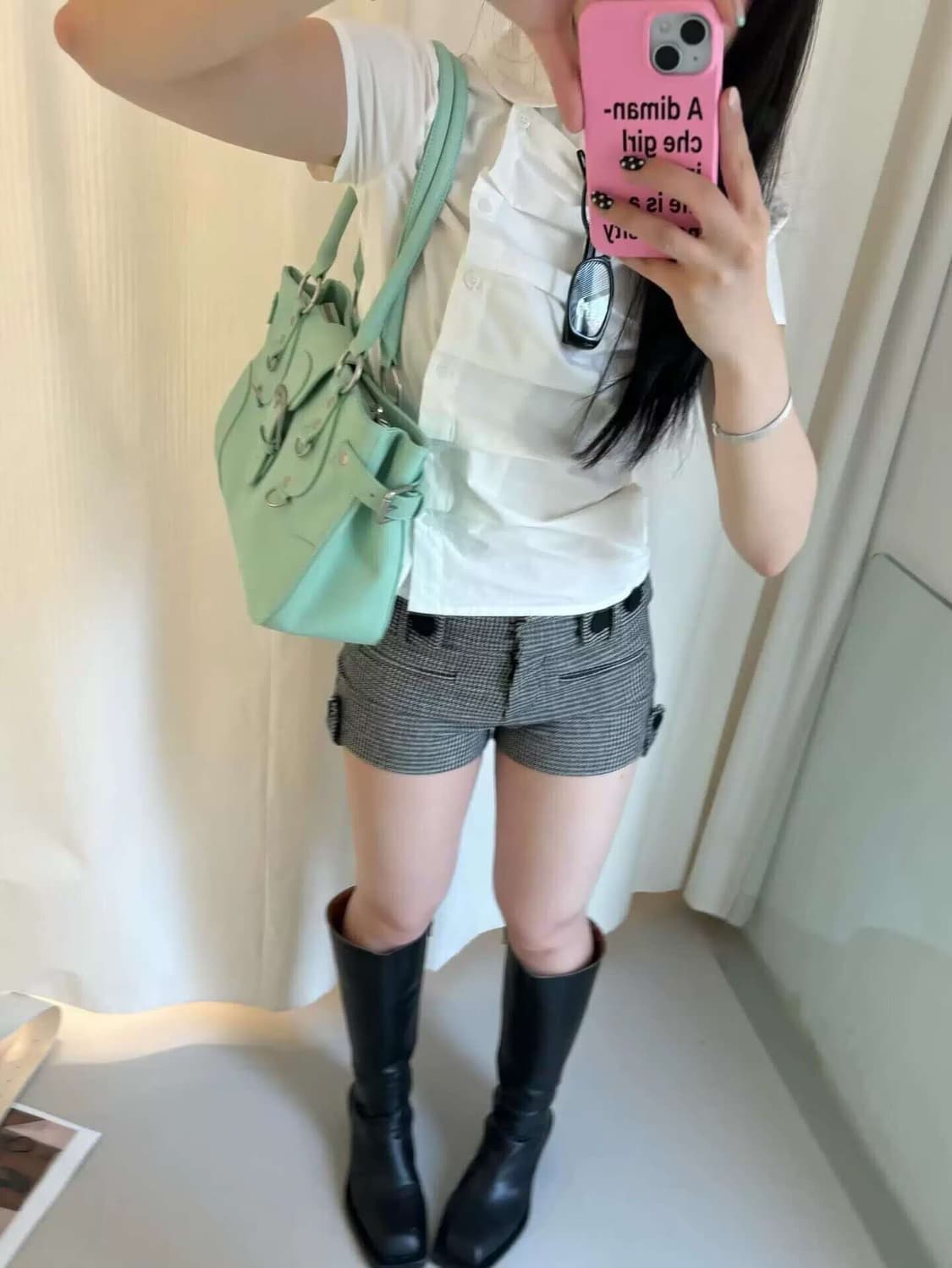 디망쉬 Dimanche 민트 버클 에디터 숄더백 봄여름 데일리 가방 상품이미지4
