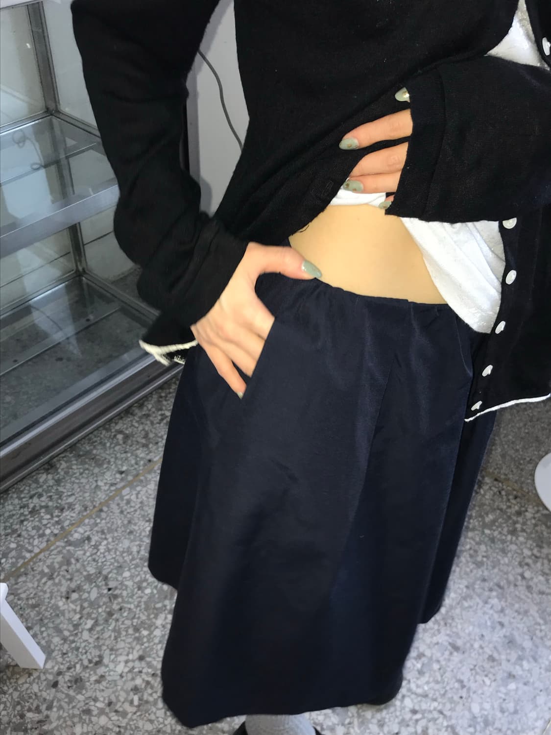 블랙 벌룬 스커트 상품이미지3