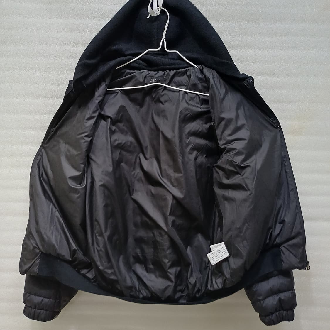 한섬 타임 구스 다운 후드 숏 패딩 여성 S M 블랙 사랑봉봉 상품이미지3