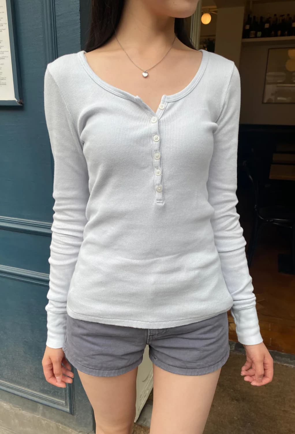 브랜디멜빌 젤리 리브드 탑 jelly ribbed top 오트밀색상 상품이미지2