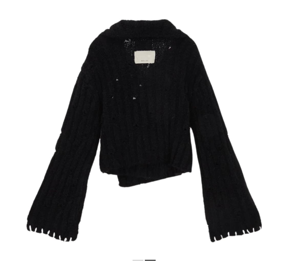 (W) 마뗑킴 투 웨이 니트 가디건 자켓 블랙 상품이미지2