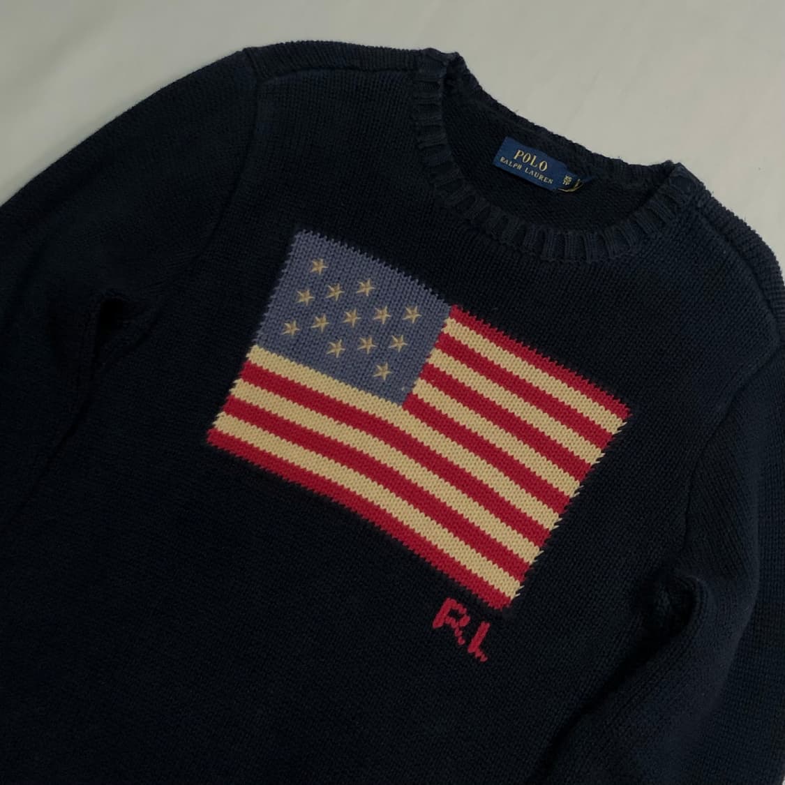 폴로 랄프로렌 성조기 네이비 니트 상품이미지1