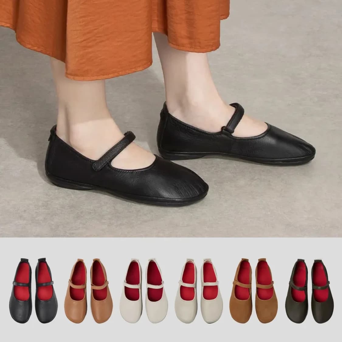 캠퍼 Right Nina 메리제인 플랫 블랙 250 (40) 상품이미지2