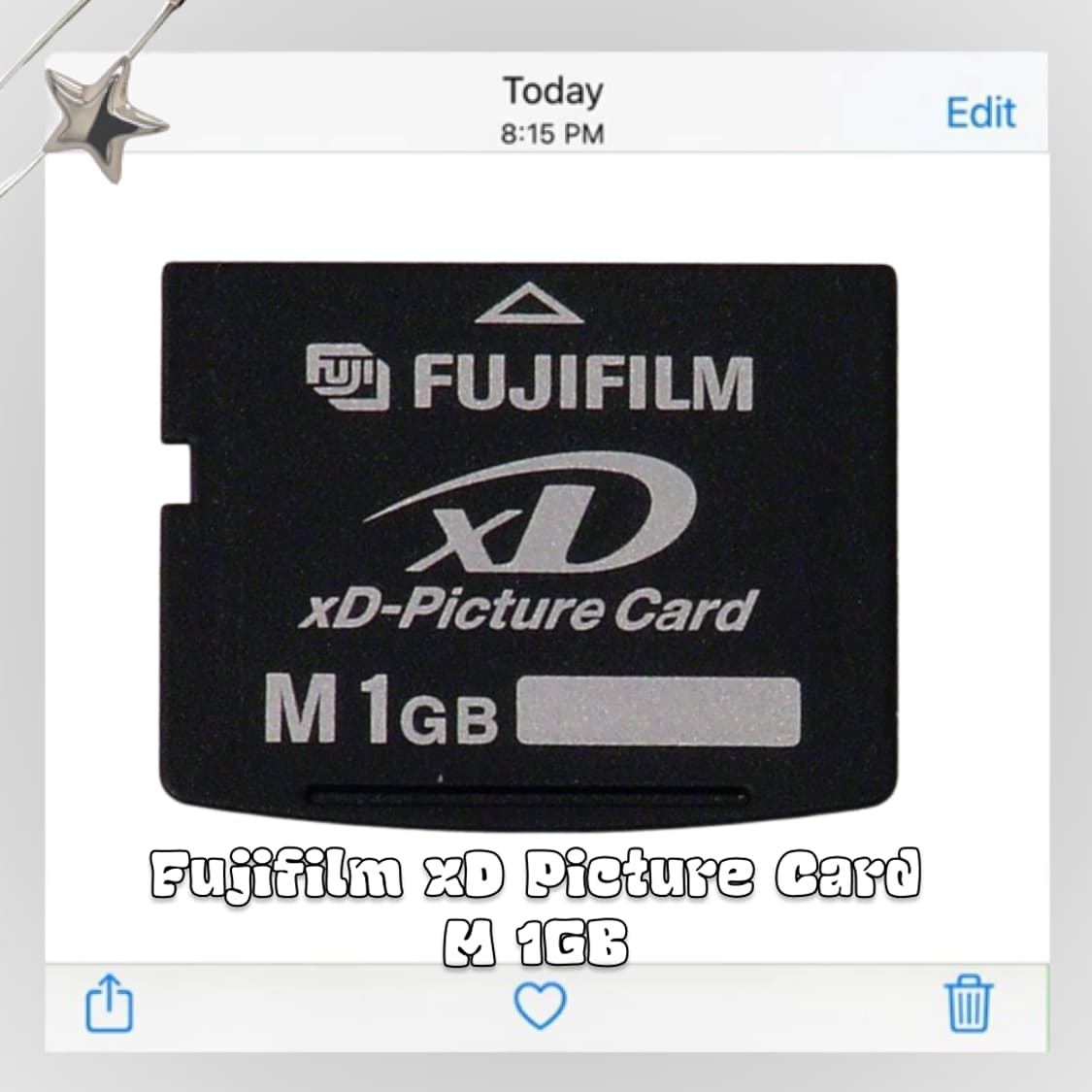 후지필름 XD 픽쳐 카드 빈티지 디카용 메모리카드 1GB 상품이미지1