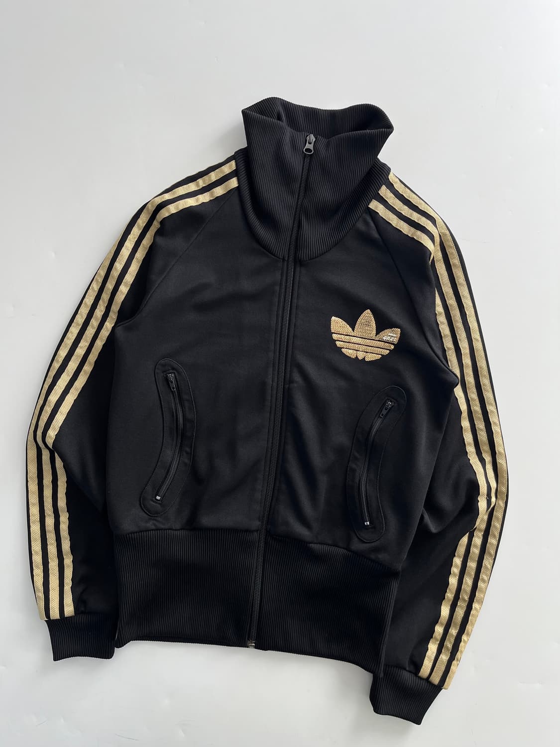 Adidas 아디다스 골드글리터 블랙컬러 우먼 트랙탑 상품이미지4