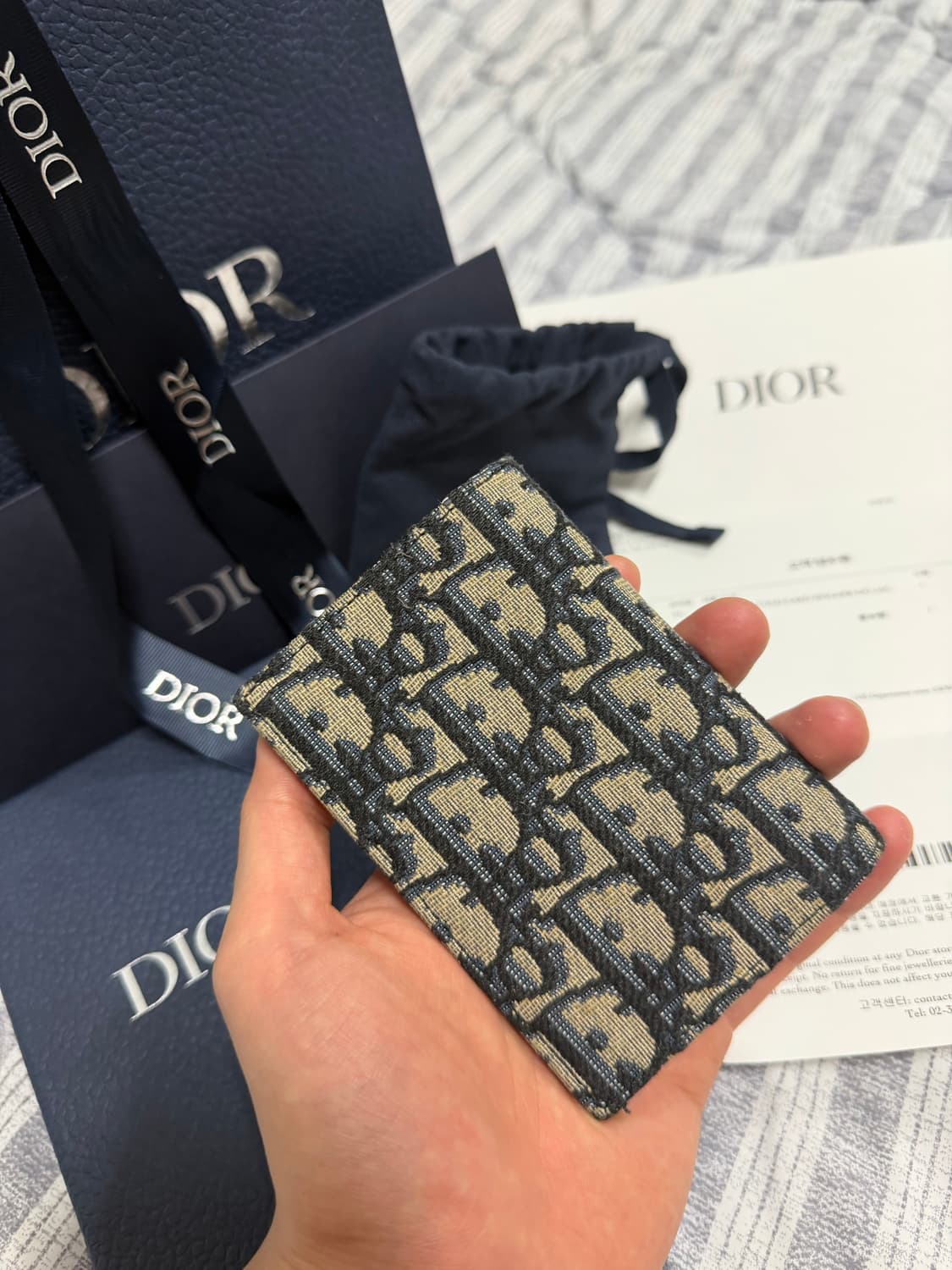 디올 오블리크 오거나이저 카드지갑 풀구성 상태 최상 상품이미지2