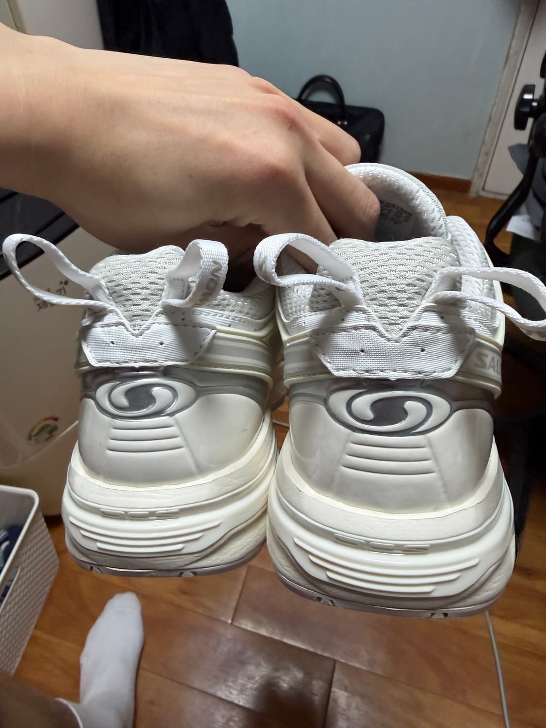 살로몬 Acs 프로 화이트 바닐라 아이스 270사이즈  새상품급 상품이미지5