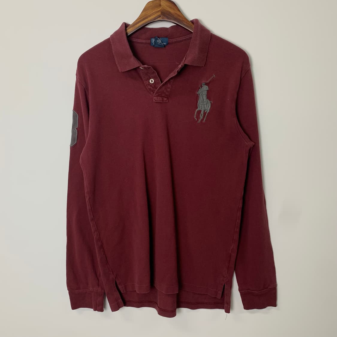 폴로 랄프로렌 빅포니 버건디 긴팔 카라티 상품이미지2