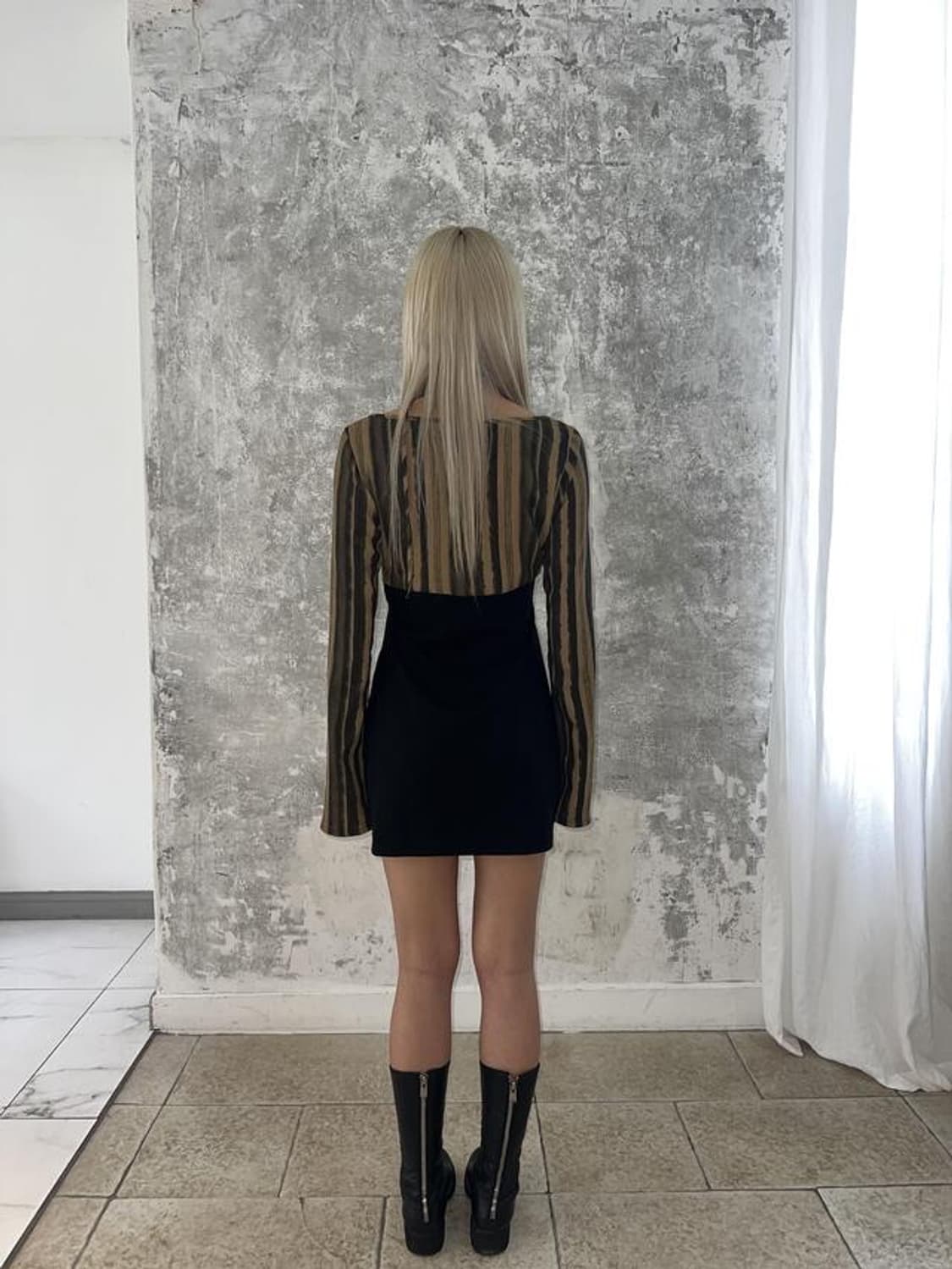 halter stripe dress 상품이미지5