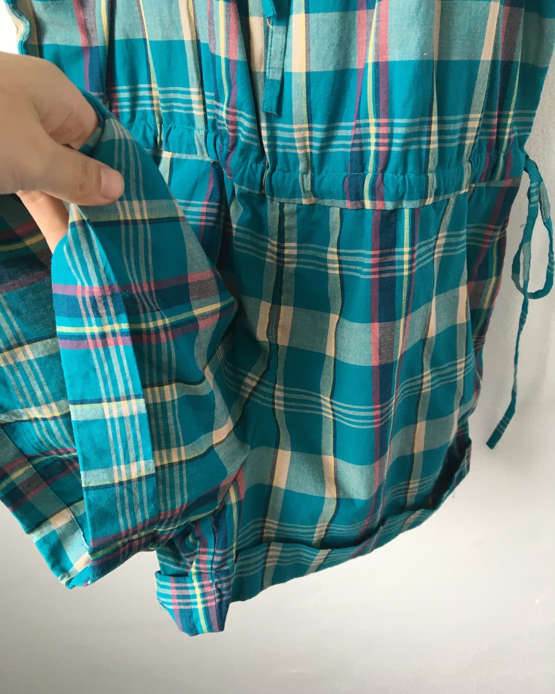 Check pattern short jumpsuit 상품이미지4