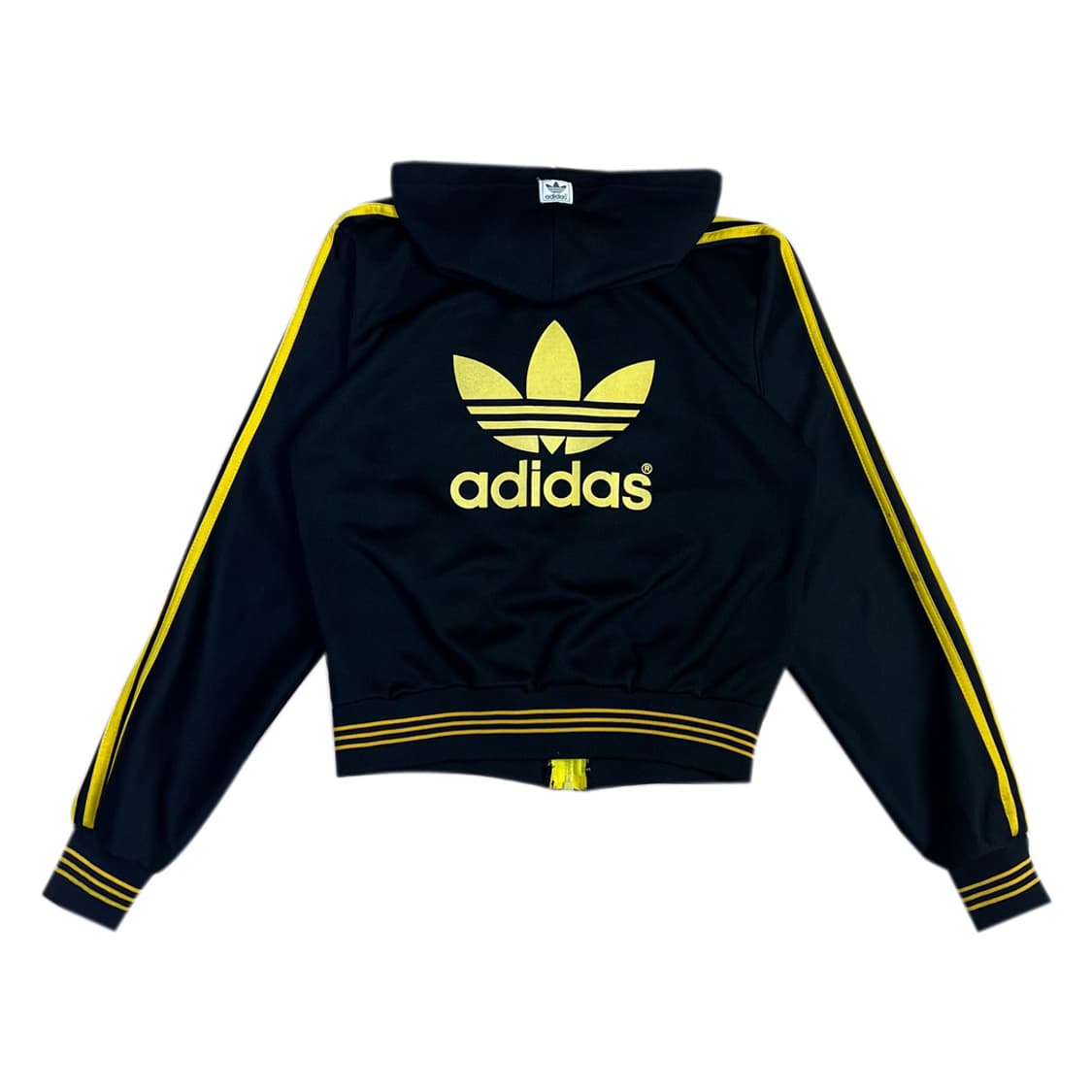 아디다스 스트릿 블랙 옐로우 라인 후디 져지 상품이미지3