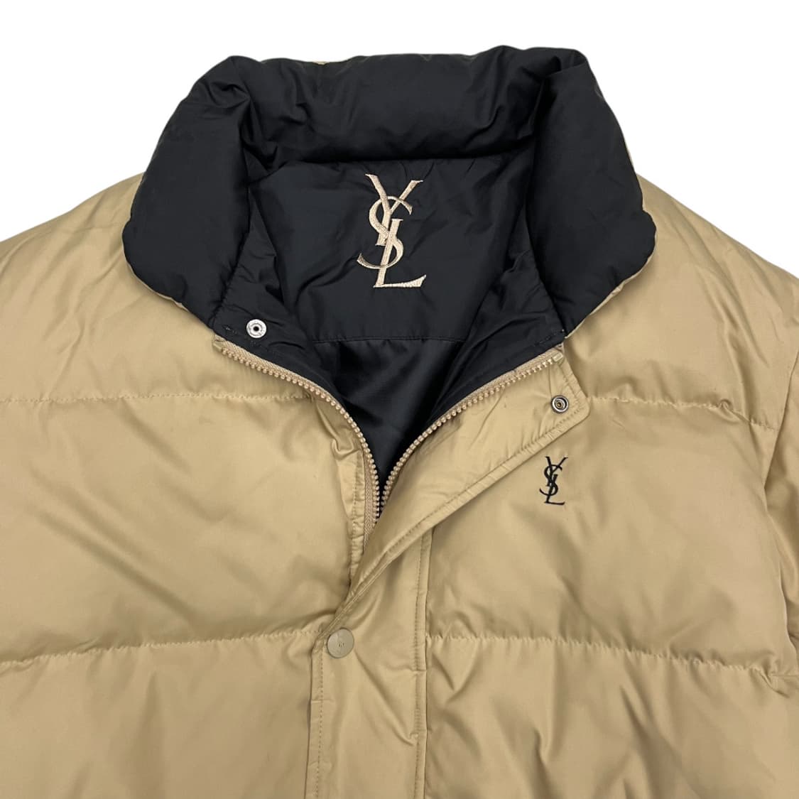 입생로랑 블랙 미니로고 베이지 패딩 100 상품이미지4