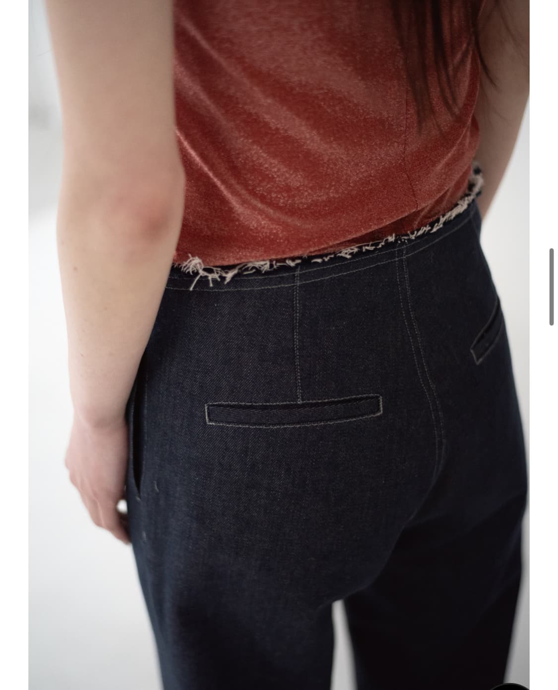 teak 티크 waist cut-out denim pants 상품이미지3