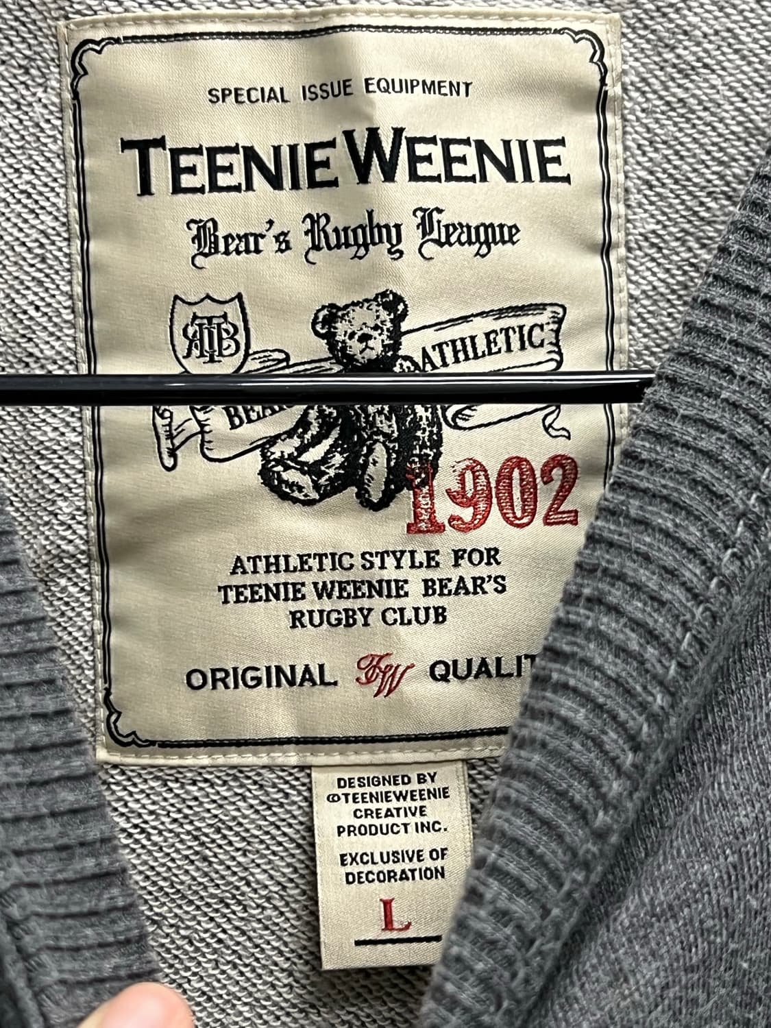 티니위니 베어 로고 맨투맨 차콜 상품이미지4