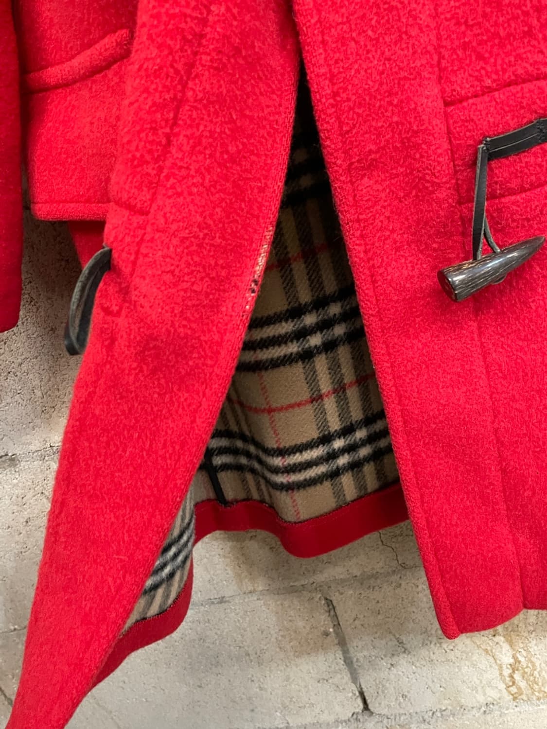 버버리 런던 레드 더플 코트  상품이미지8