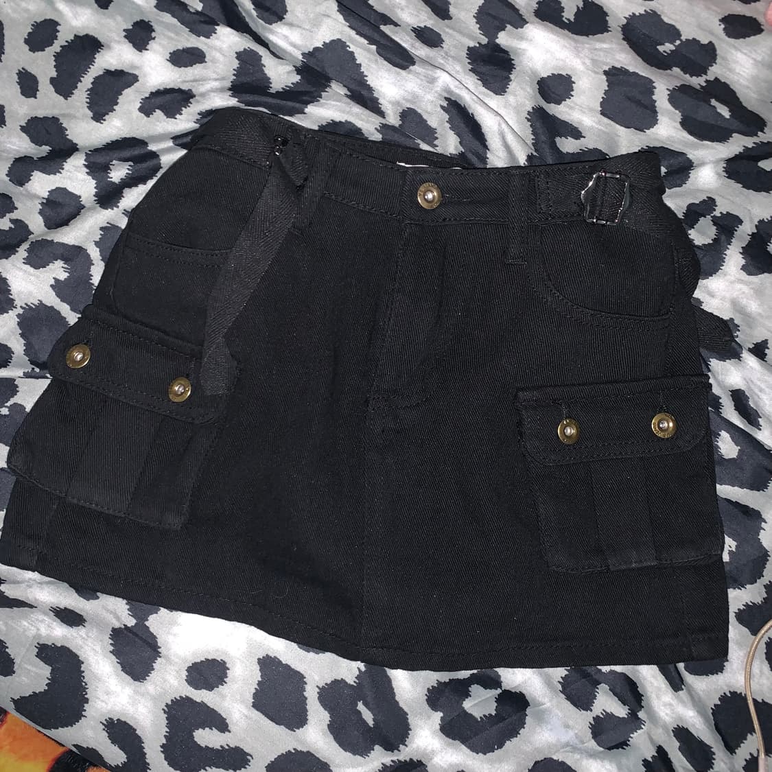 갸루 금장 카고 치마 y2k 상품이미지1