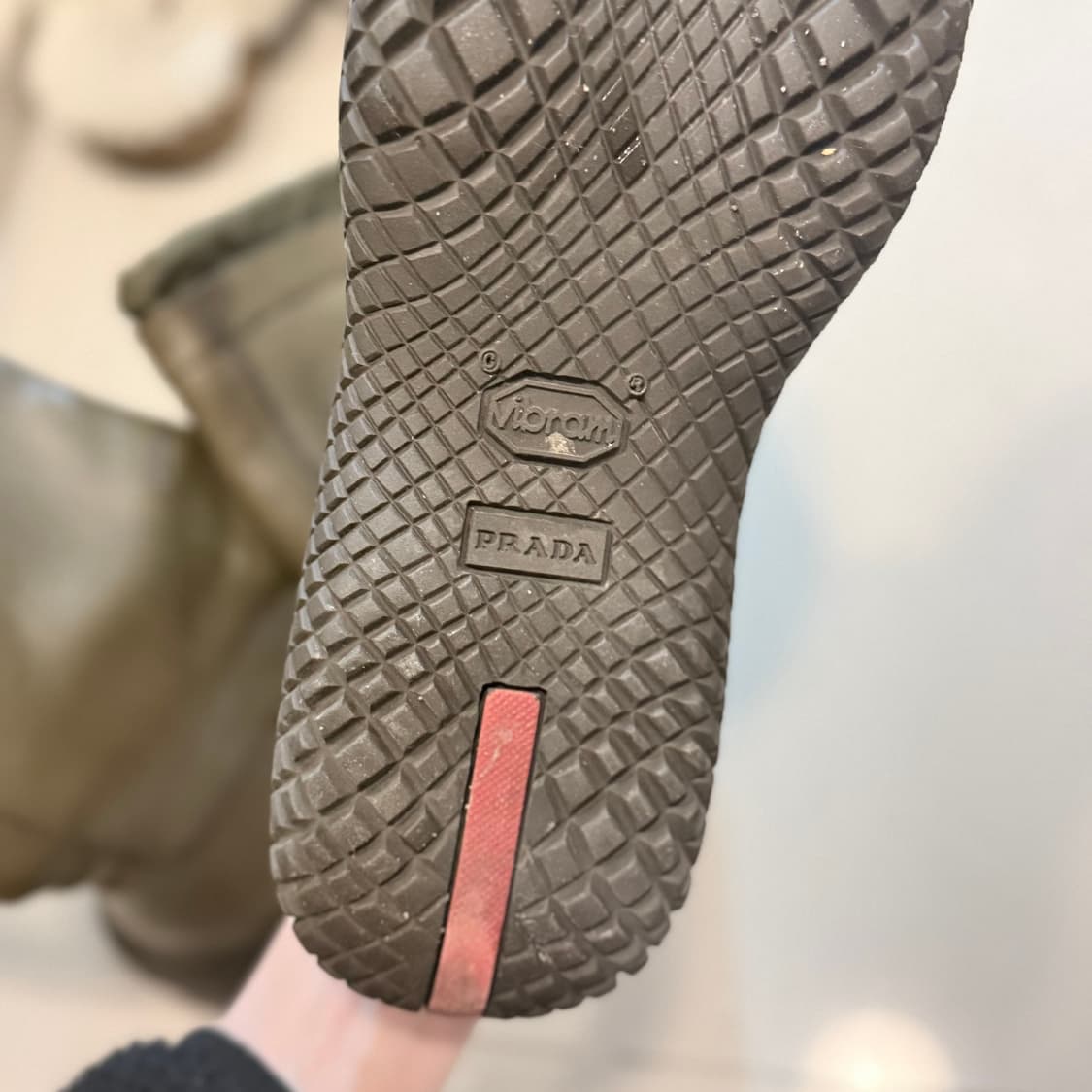 프라다 비브람 카키 부츠 36 상품이미지4