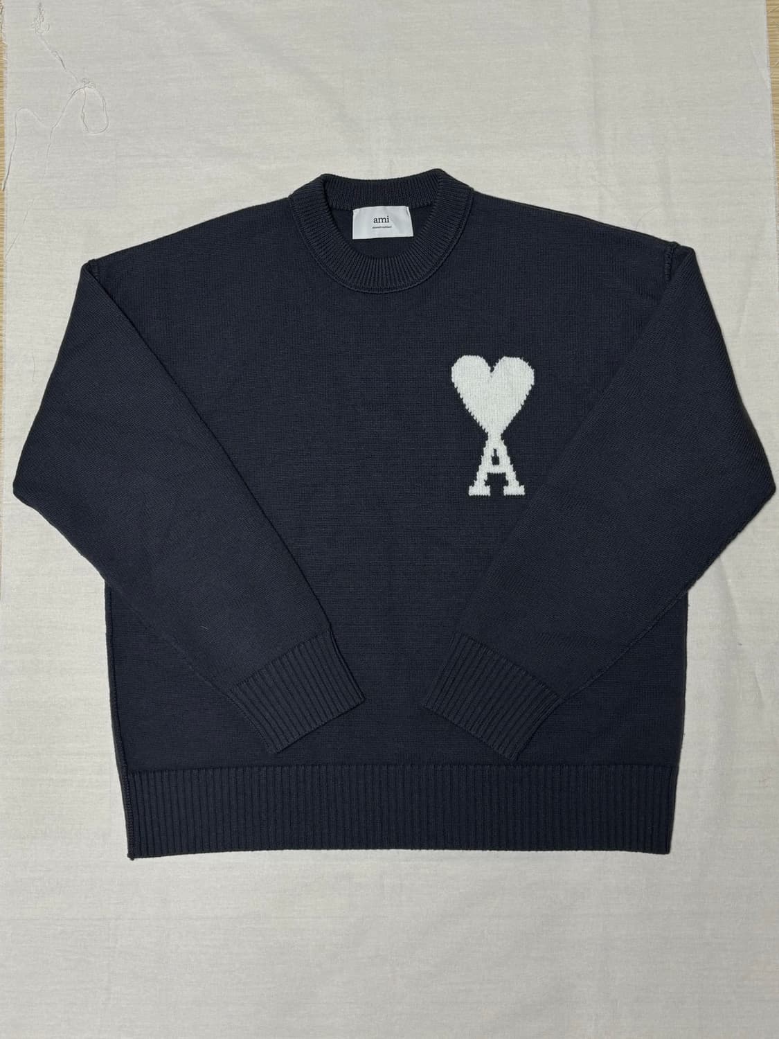 24fw) 아미 인타르시아 빅하트 로고 니트 [XL] 상품이미지1